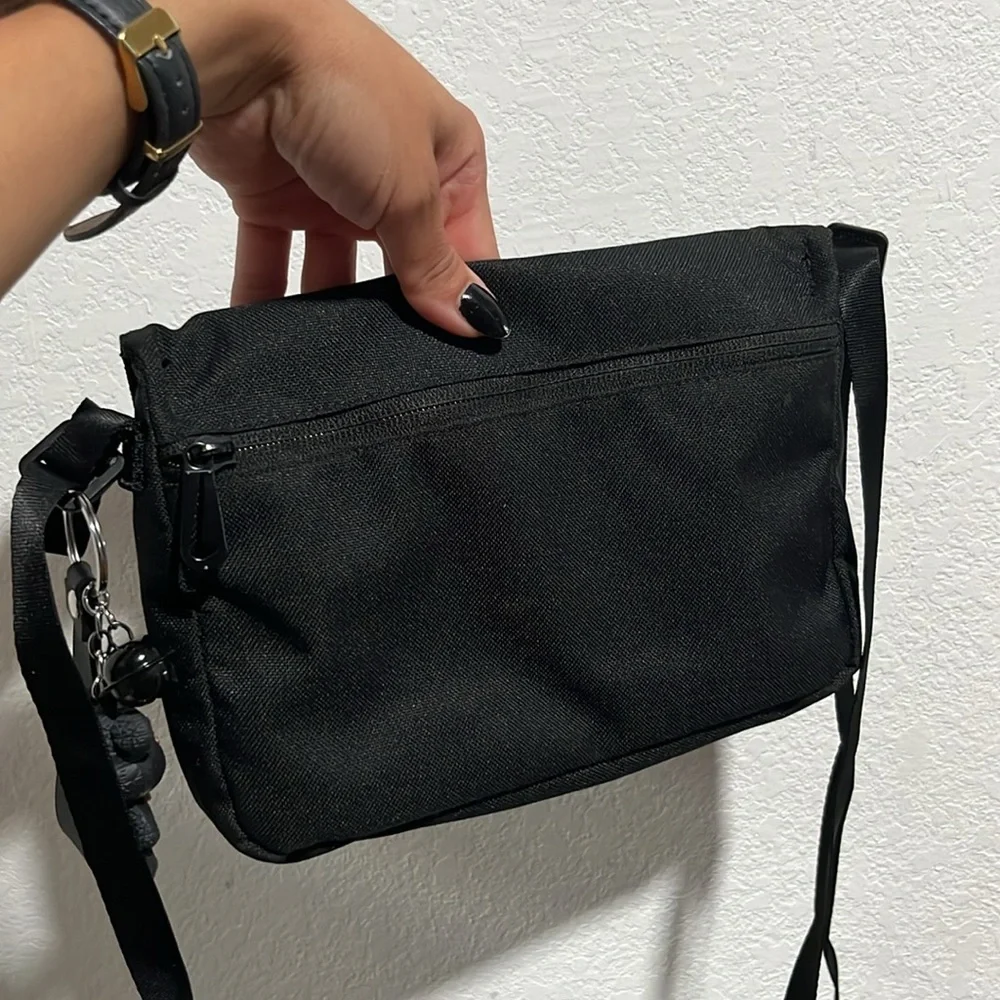 Nike Black Messenger Bag with White Swoosh